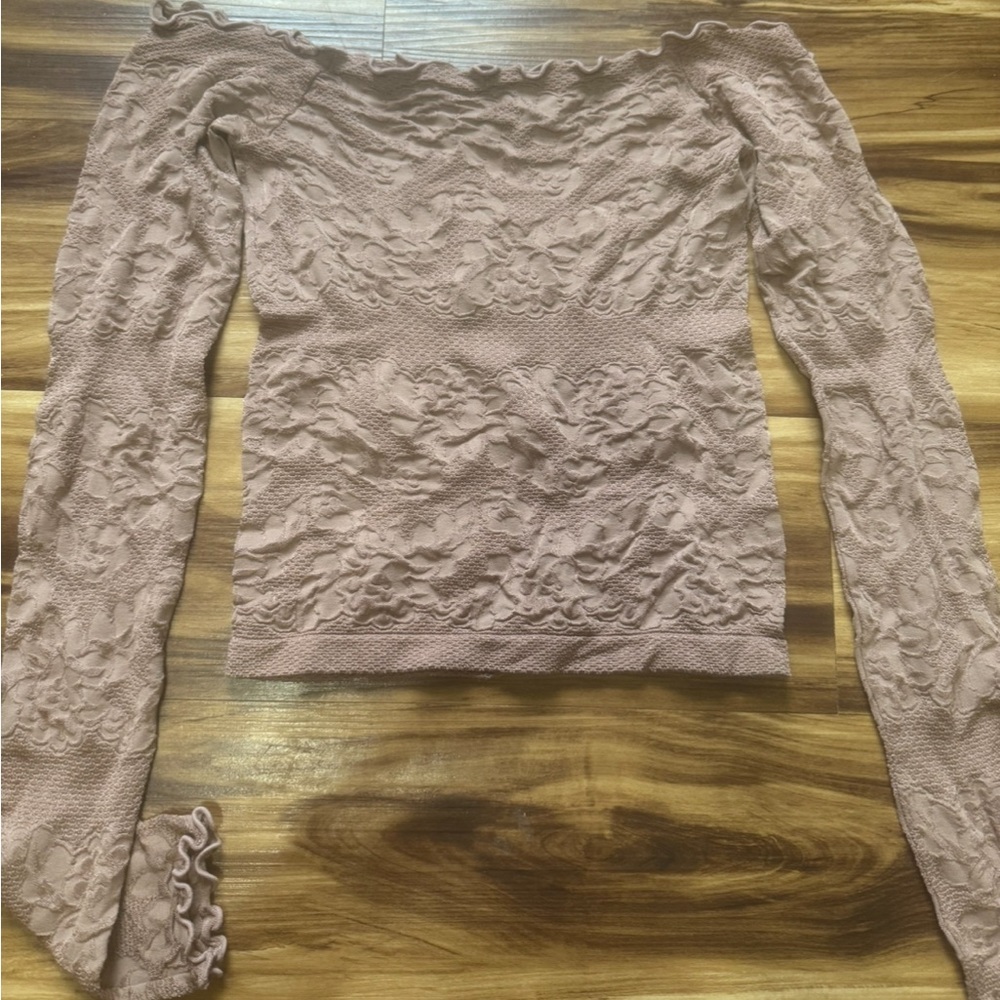 Free People Textured Off Shoulder Top Size XS